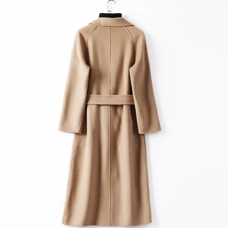 Μικρογραφία: 2023New Wool Coat Women Autumn High Street Turn-down Collar Long Sleeve