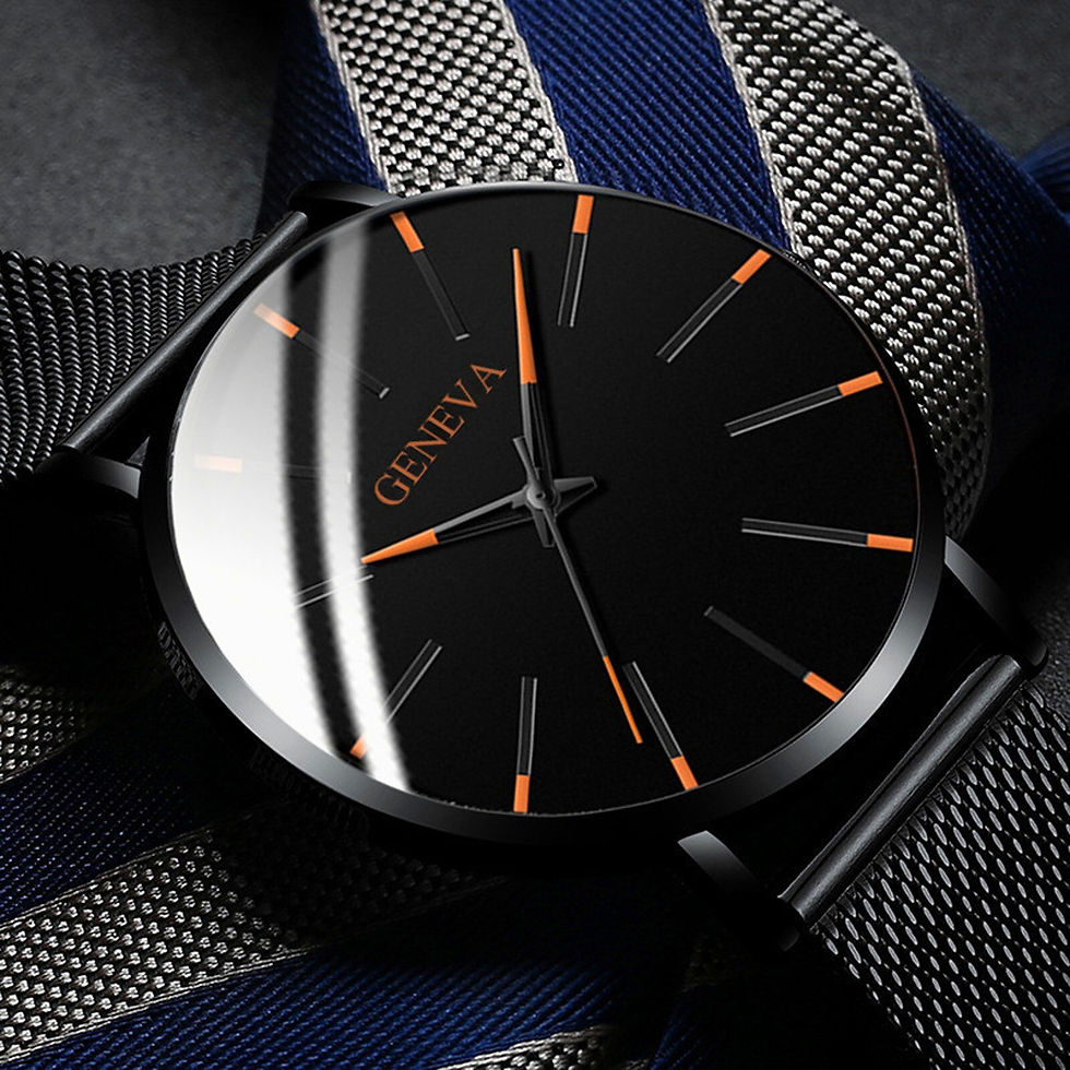 Miniaturbild: Men's Fashion Ultra Thin Watches Business Stainless Steel Mesh Quartz Watch