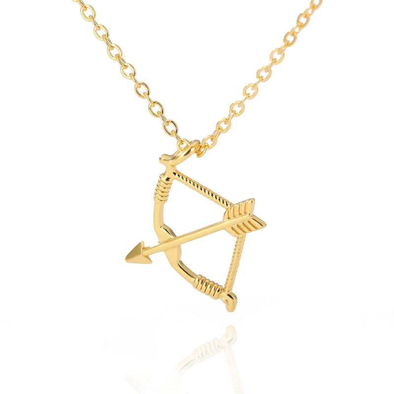 Miniatura: 2020 Trend Bow and Arrow Necklace for Women Men Collar Stainless Steel Gold