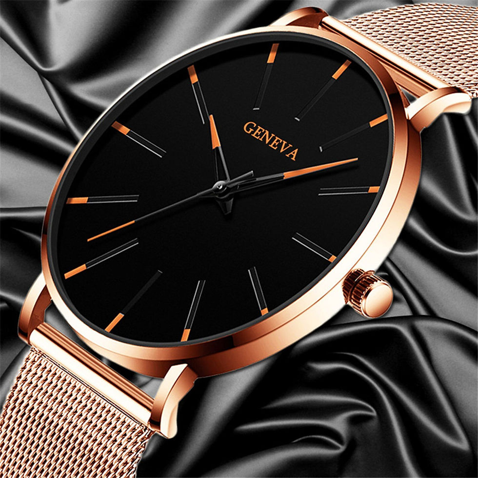 Miniaturbild: Men's Fashion Ultra Thin Watches Business Stainless Steel Mesh Quartz Watch