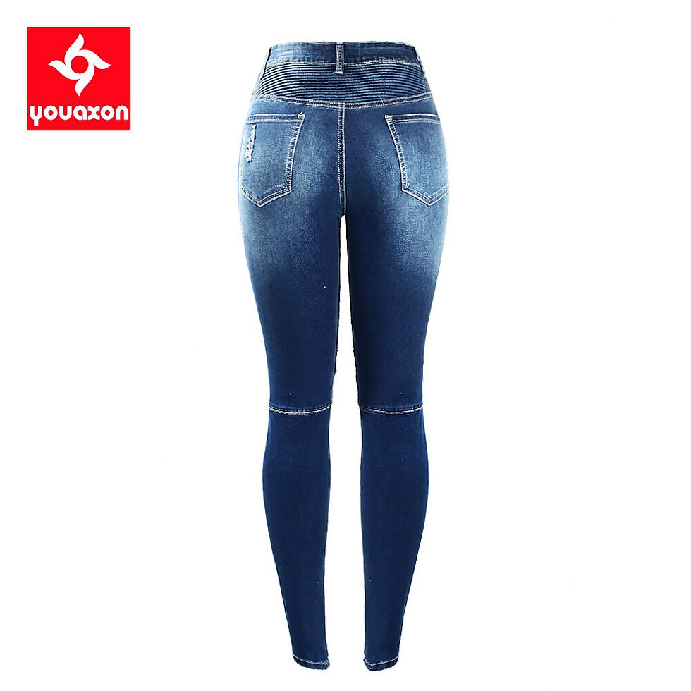 Thumbnail: 2077 Youaxon Women`s Fashion Motorcycle Biker Zip Mid High Waist Stretch