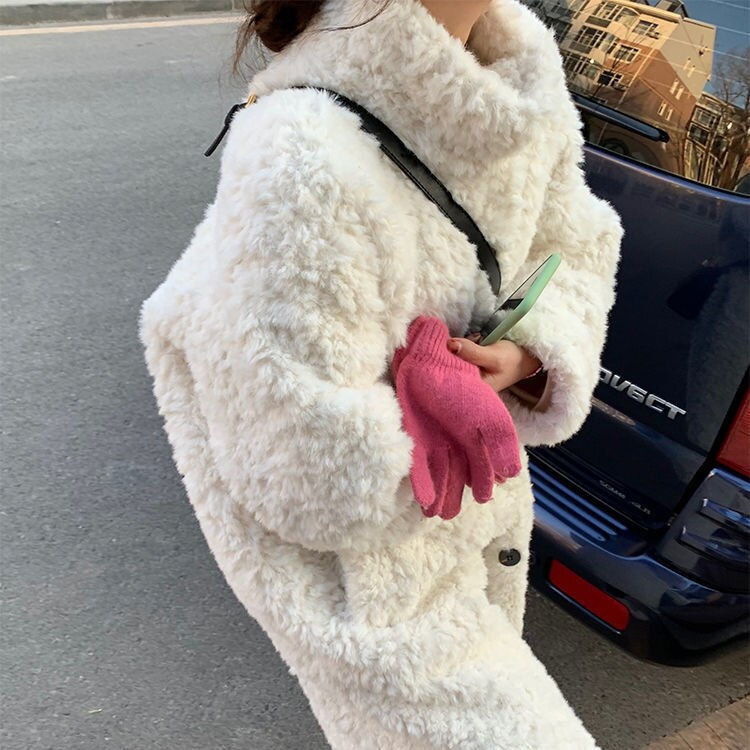 Thumbnail: Winter Women Jackets faux fur teddy BEAR FUR Outerwear Female Overcoat