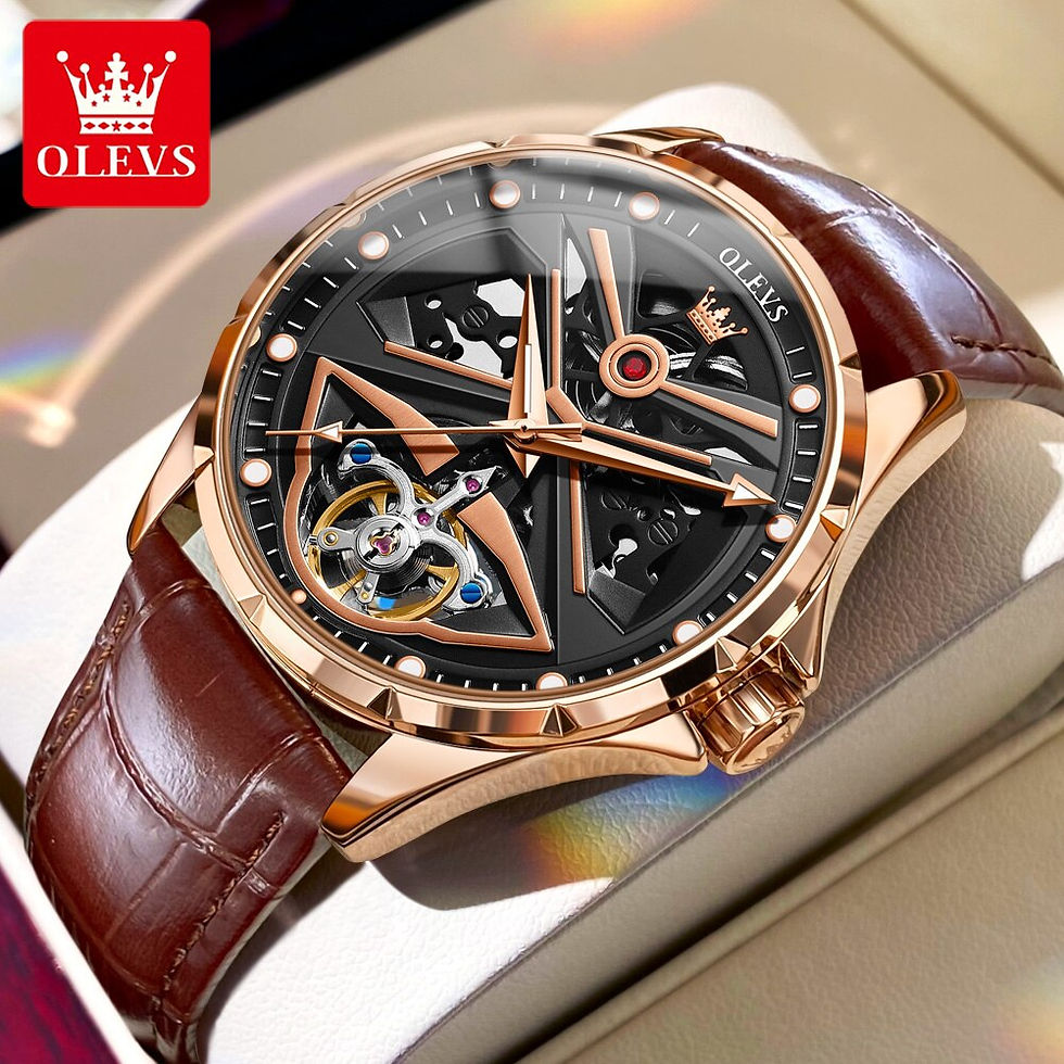 Miniatura: OLEVS Automatic Watch for Men Original Skeleton Luminous Waterproof