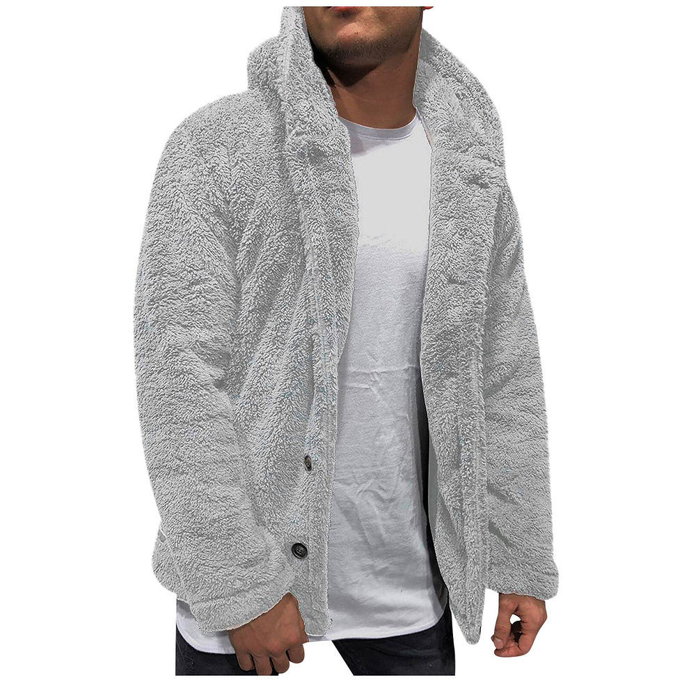 Thumbnail: Coat Fluffy Fleece Thick Warm Windbreaker Jacket Long Sleeve Hooded Coat