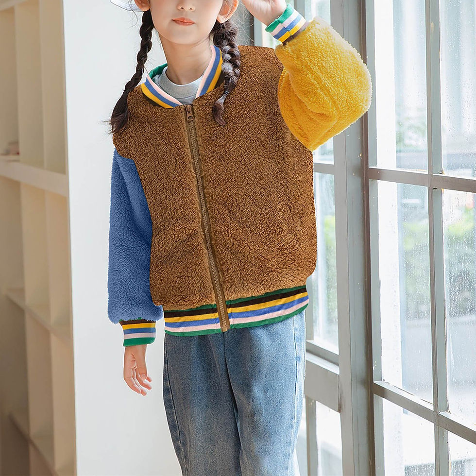 Thumbnail: Autumn And Winter Toddler Kids Baby Girls Long Sleeve Sports Coat Zipper