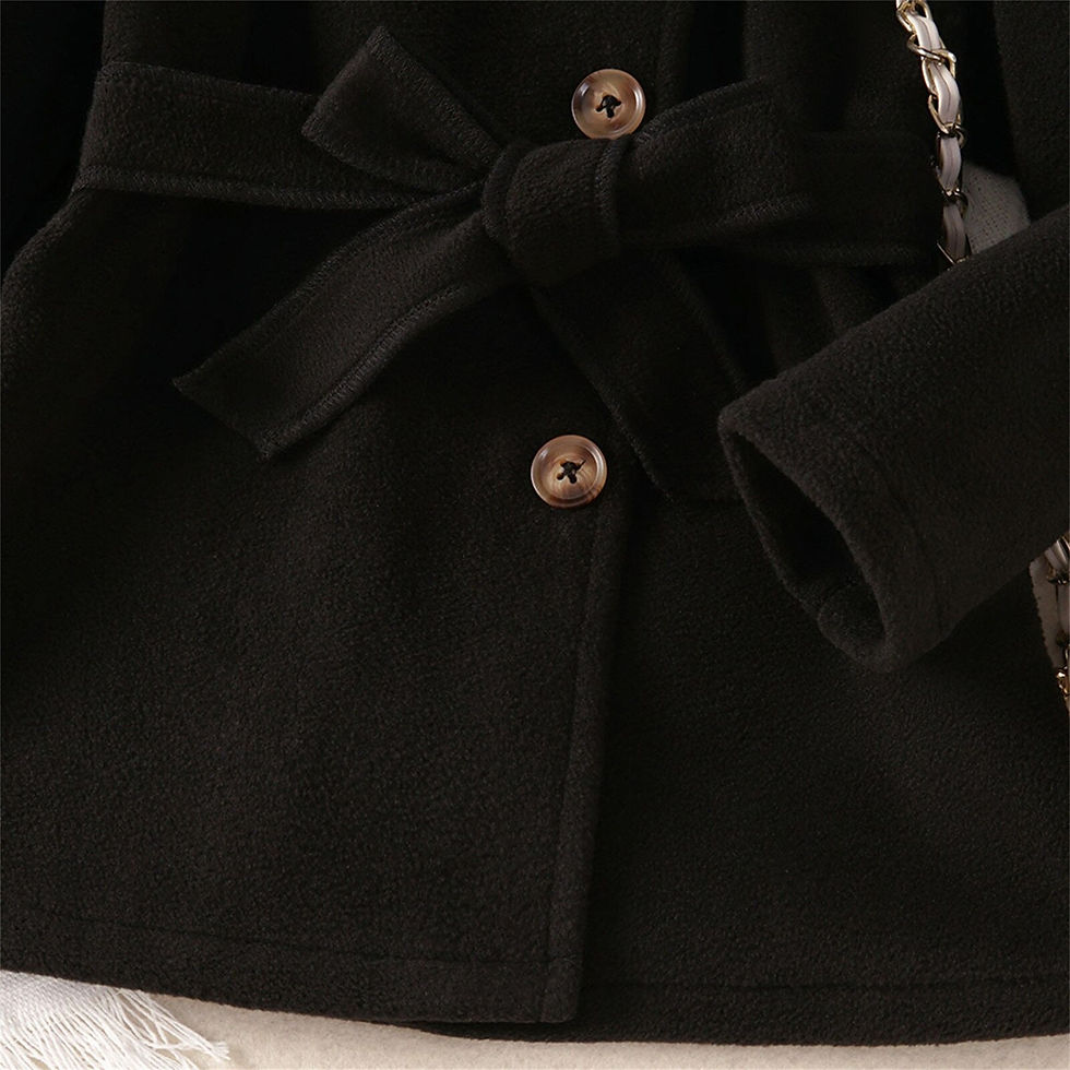 Миниатюра: Kids Toddler Baby Girls Autumn Winter Solid Cotton Button Long Sleeve Coat