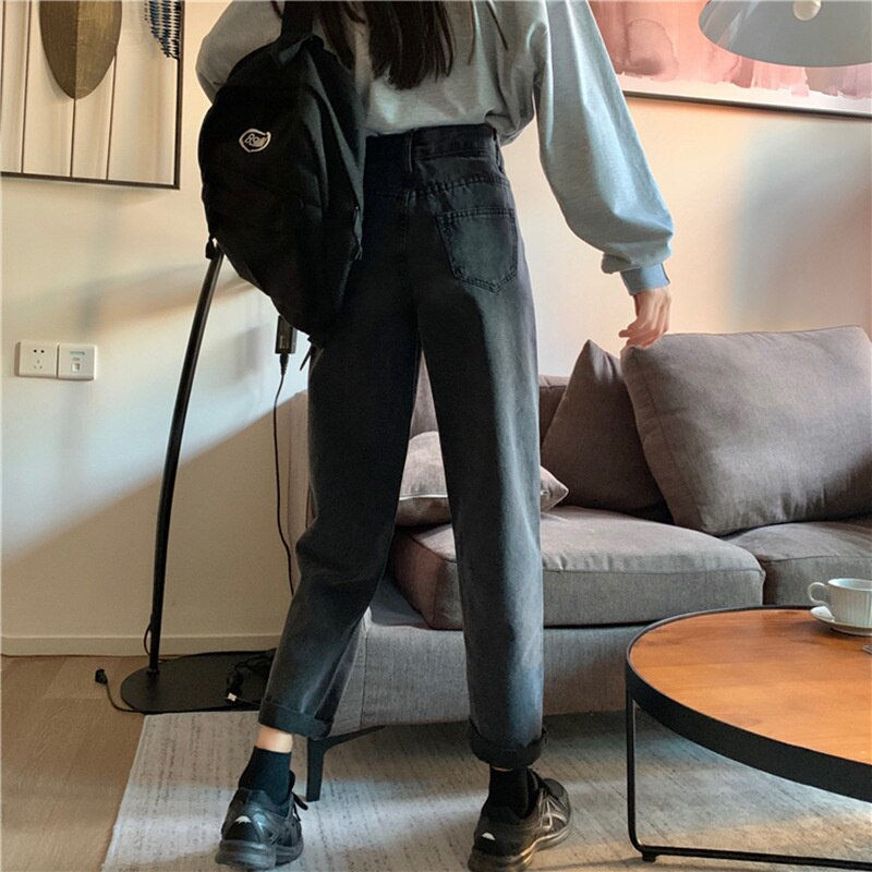 Miniatura: Spring/summer Fashion 9-point straight jeans women's size Hong Kong style