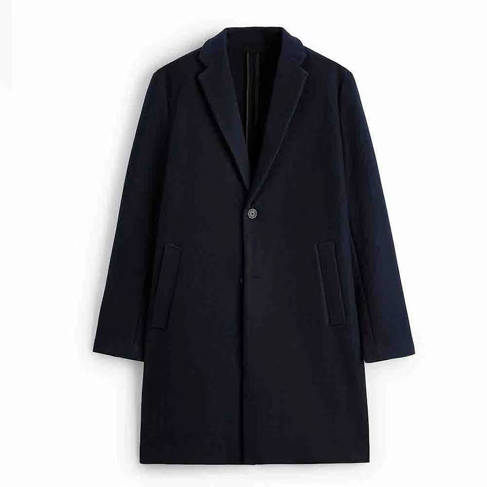 Thumbnail: Men's Coat Solid Color Spring 2023 New Men's Suit Collar Mid-length Coat
