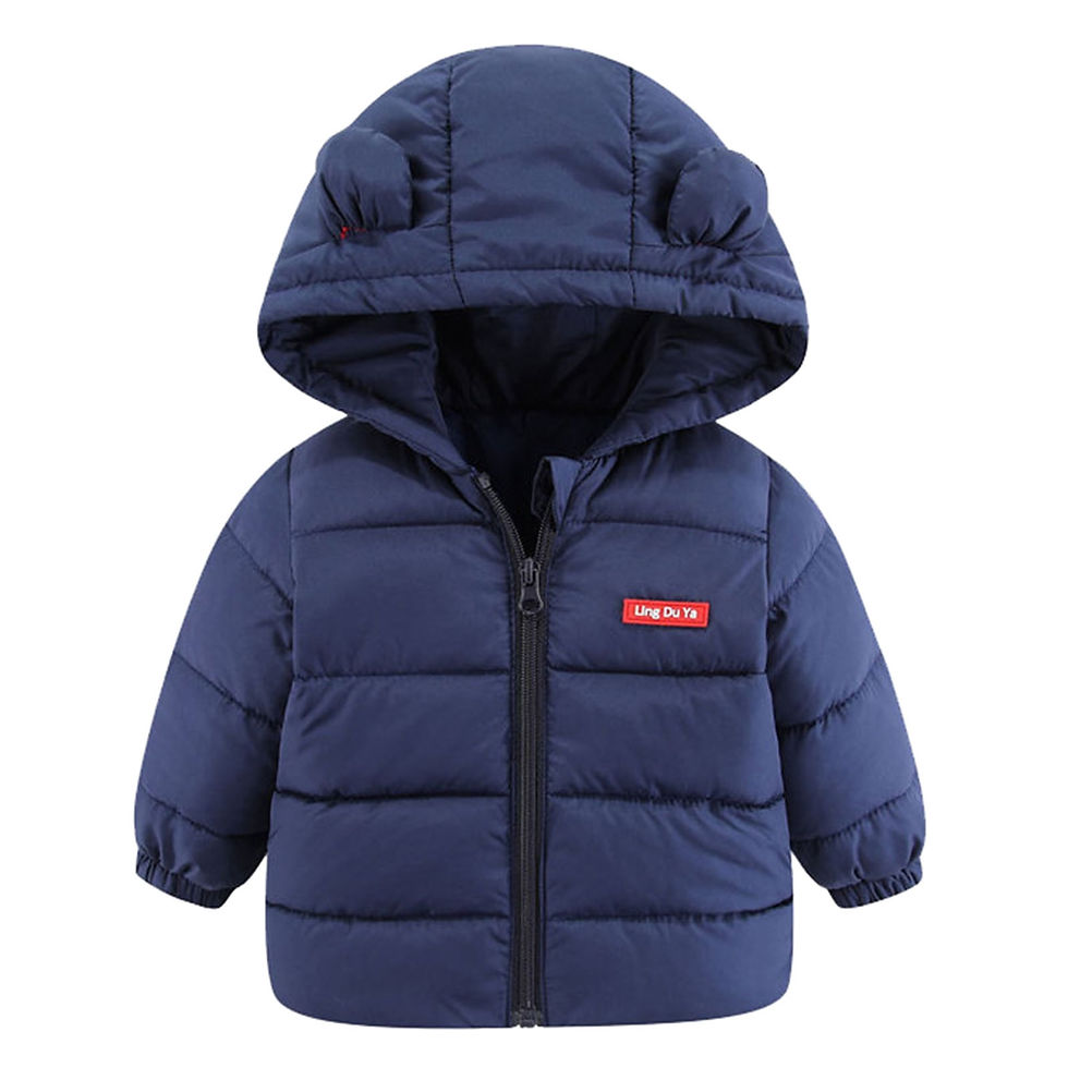 Thumbnail: Autumn Winter Hooded Children's Parkas Jackets For Baby Boys Solid Thick