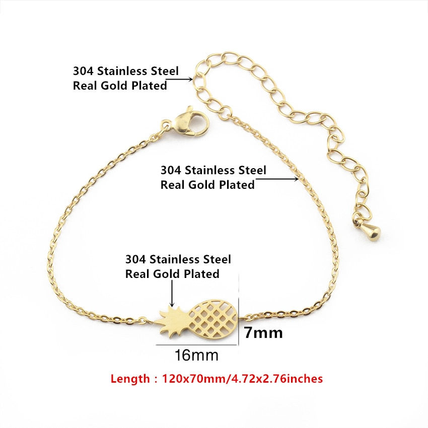Thumbnail: Minimalism Pineapple Bracelet For Women Dainty Gifts BFF Jewelry 2017 Friend