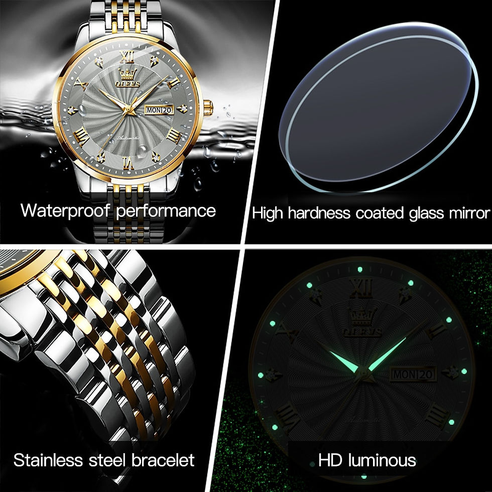 Thumbnail: Top Brand OLEVS Luxury Watch Men Automatic Mechanical Business Male Watch