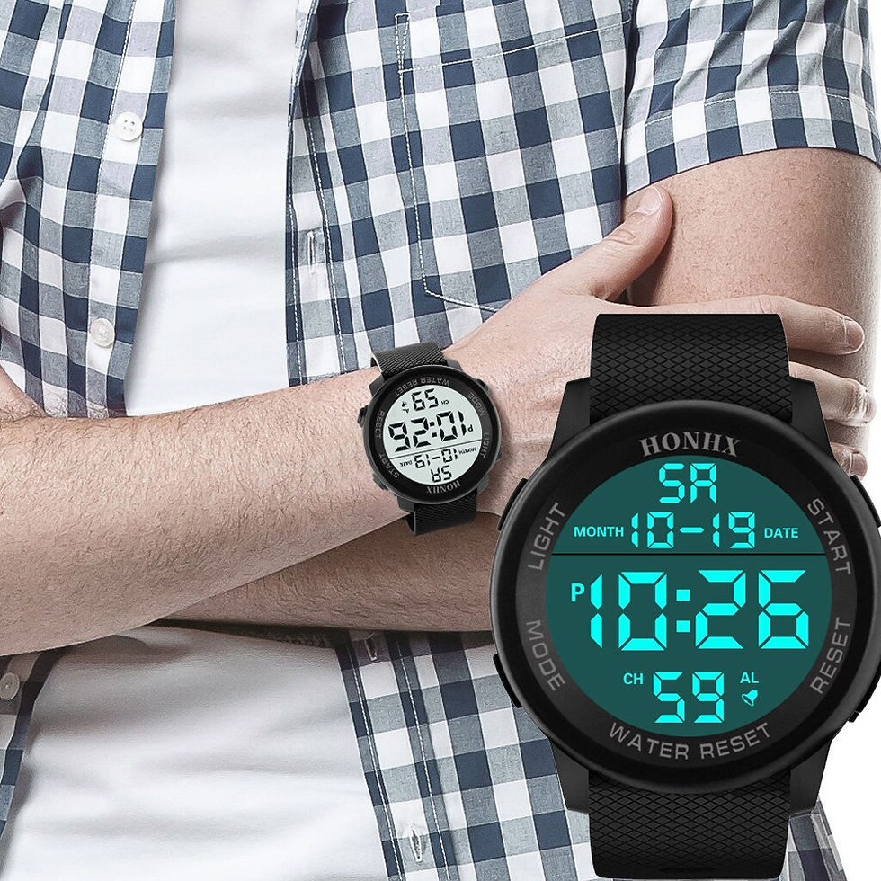 Thumbnail: Luxury Men Analog Digital Military Sport Led Waterproof Wrist Watch Digital Led