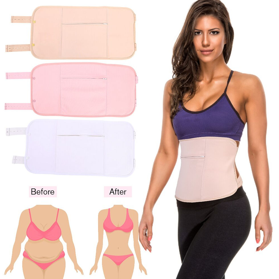 Thumbnail: Castor Oil Compression Wrap Adjustable Slimming Wraps Belt Reusable