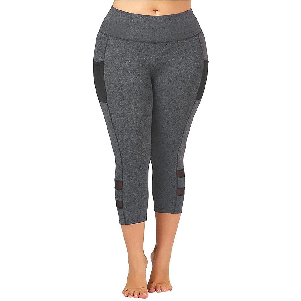 Thumbnail: Plus Size Fitness Push Up Leggings 3/4 Lady's Pants Women High Waist Elastic Sl