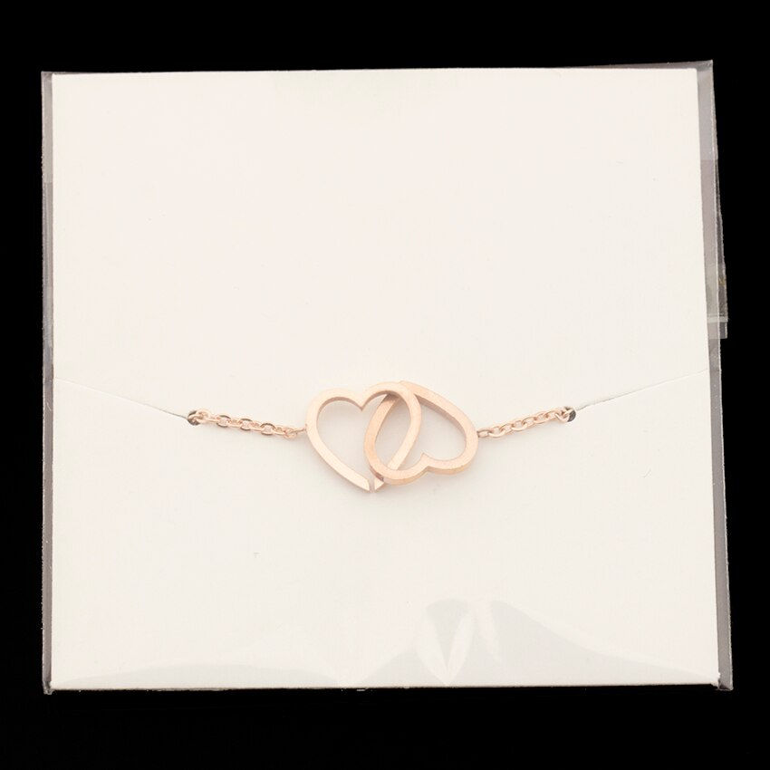 Thumbnail: Double Heart Bracelets For Women Fashion Jewelry 2022 New Arrive Stainless