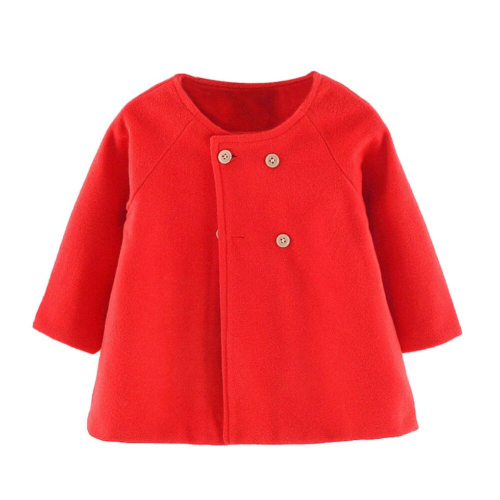 Thumbnail: Cloak Button Baby Coats Jacket Clothes  Kid Baby Girl  Spring Fall Baby Girl Gi