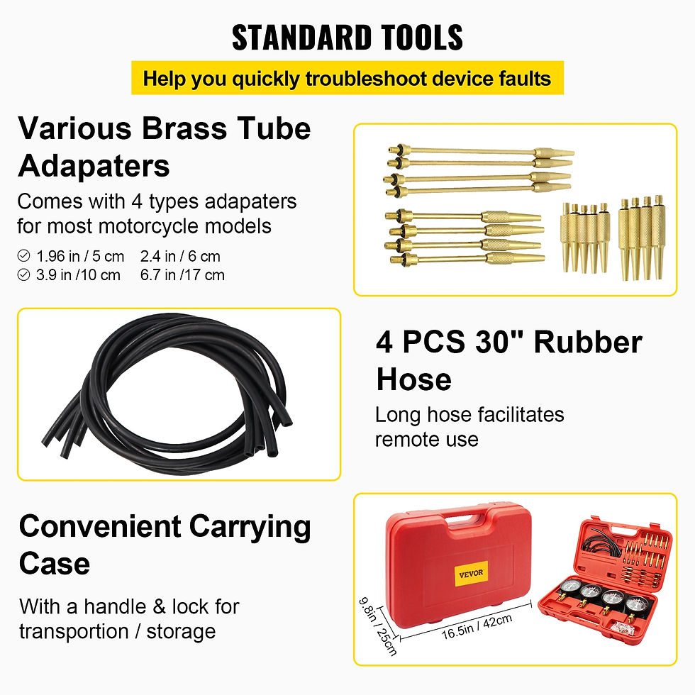 Thumbnail: VEVOR Fuel Vacuum Carburetor Synchronize Tool Kit Fuel Vacuum Carburetor