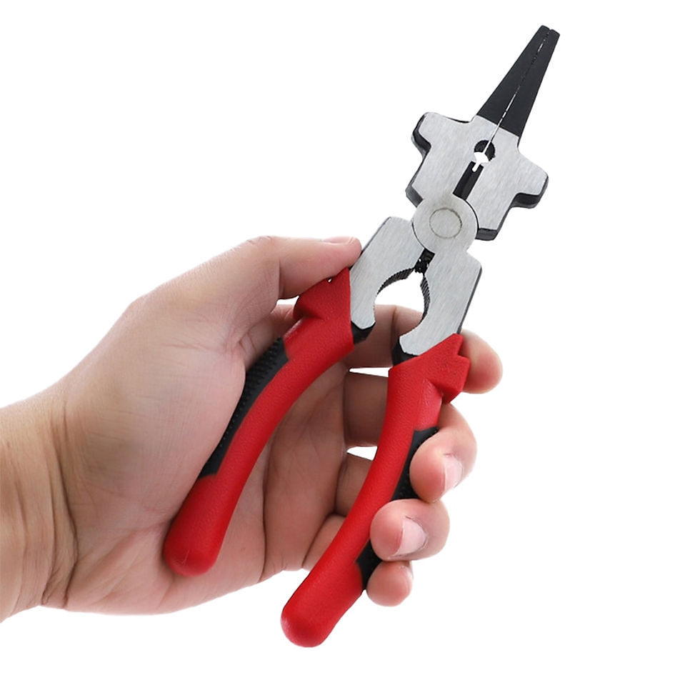 Thumbnail: 8 inch Multi-function Welding Pliers Flat Mouth Pincers Refined High Hardness