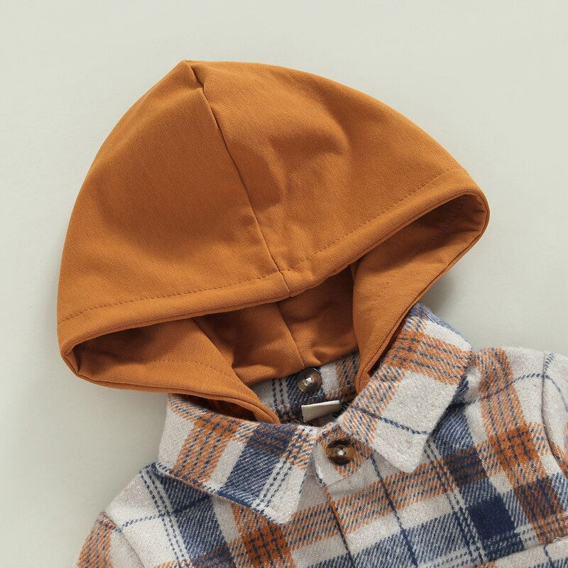 Thumbnail: 2022-11-22 Lioraitiin 0-6Years Kids Coats for Boys Long Sleeve Hooded Buttons