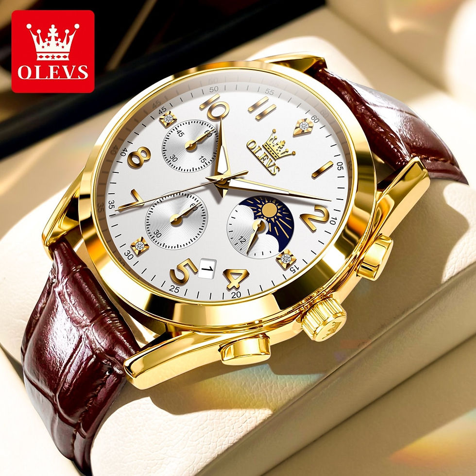 Miniatura: OLEVS Men's Watches Fashion Casual Original Quartz Watch for Man Waterproof