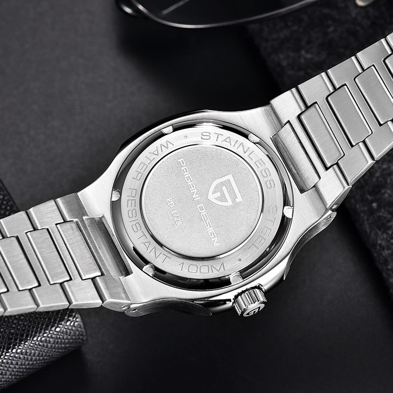 Thumbnail: PAGANI DESIGN 40MM Sapphire Seagull ST6 Mechanical Stainless Steel Men's