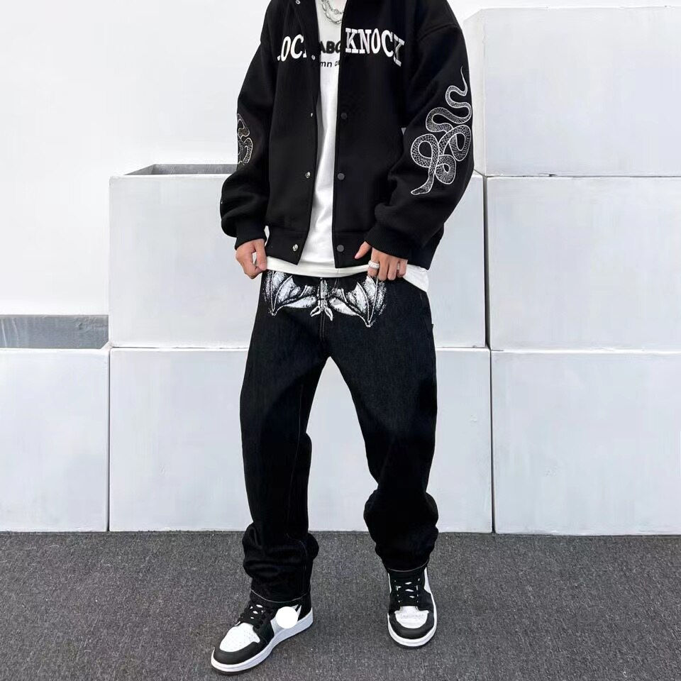 Thumbnail: European and American high street hip-hop loose all kinds of printing straight