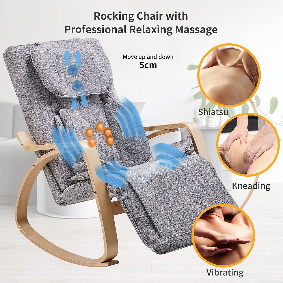 Miniatură: Jxp Rocking Shiatsu Massage Chairs with Heat and Vibration Dining Room Relax