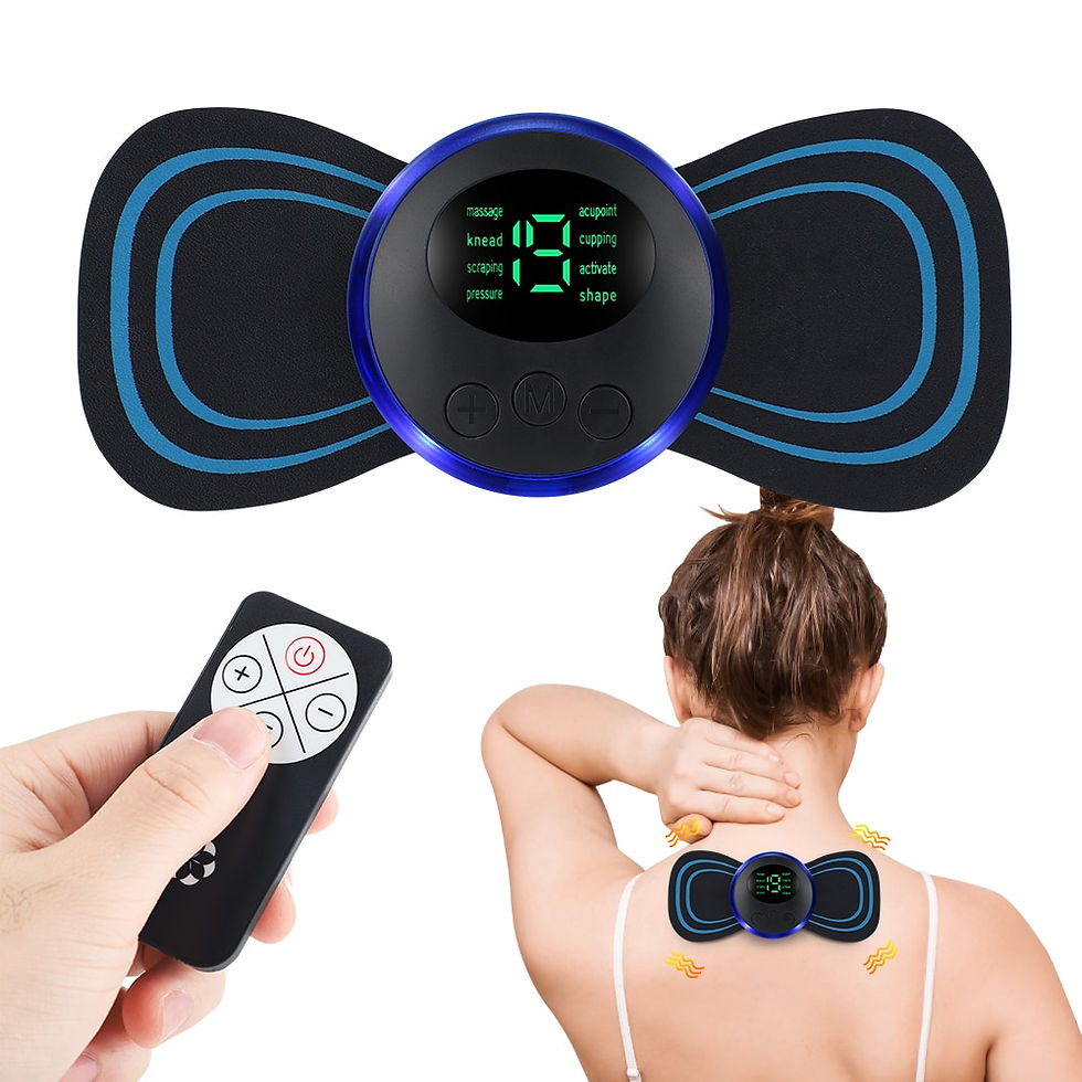 Thumbnail: EMS Neck Massager Electric Cervical Vertebra Massage Patch for Muscle Pain