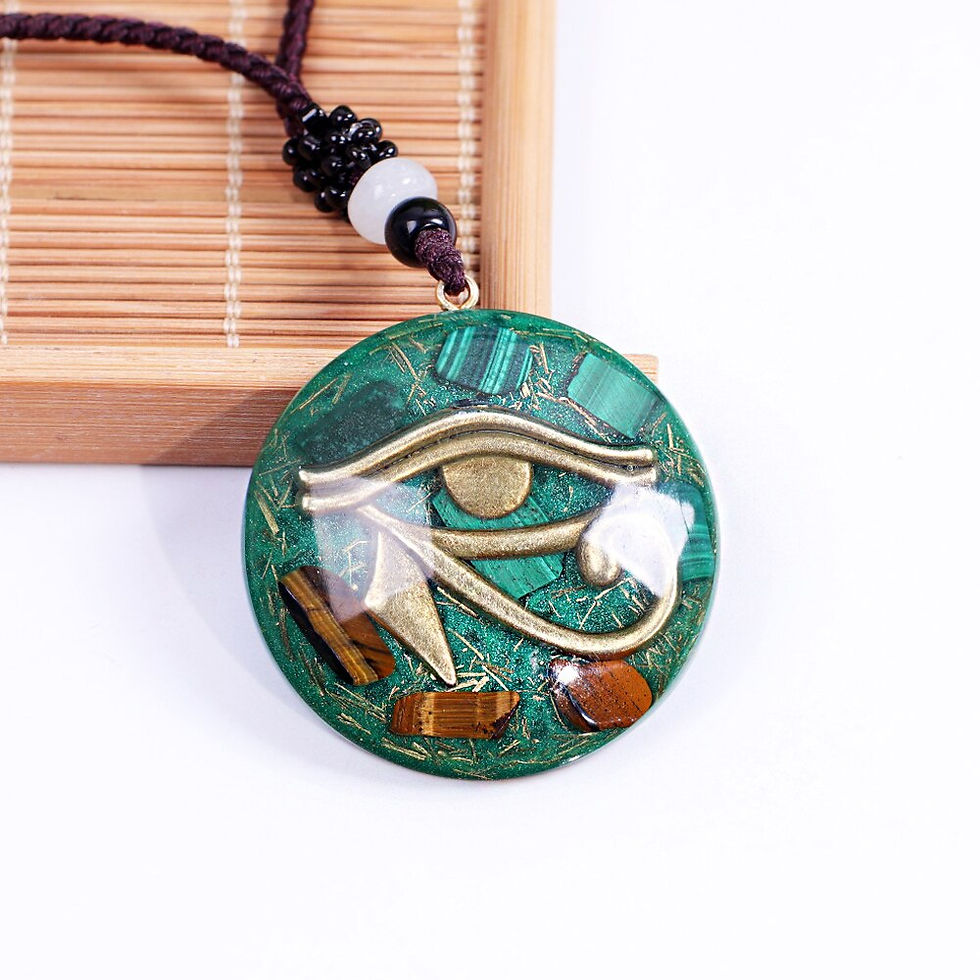 الصورة المصغرة: Ancient Egypt The Eye Of Horus Pendant For Women And Men Luminous Orgone