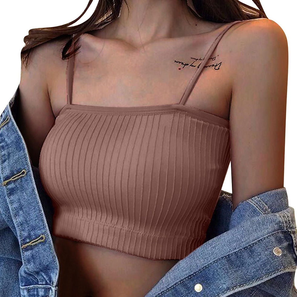 Thumbnail: White Knitted Tank Tops Crop Tops Women T-shirt Gorgeous Sleeveless Camisole