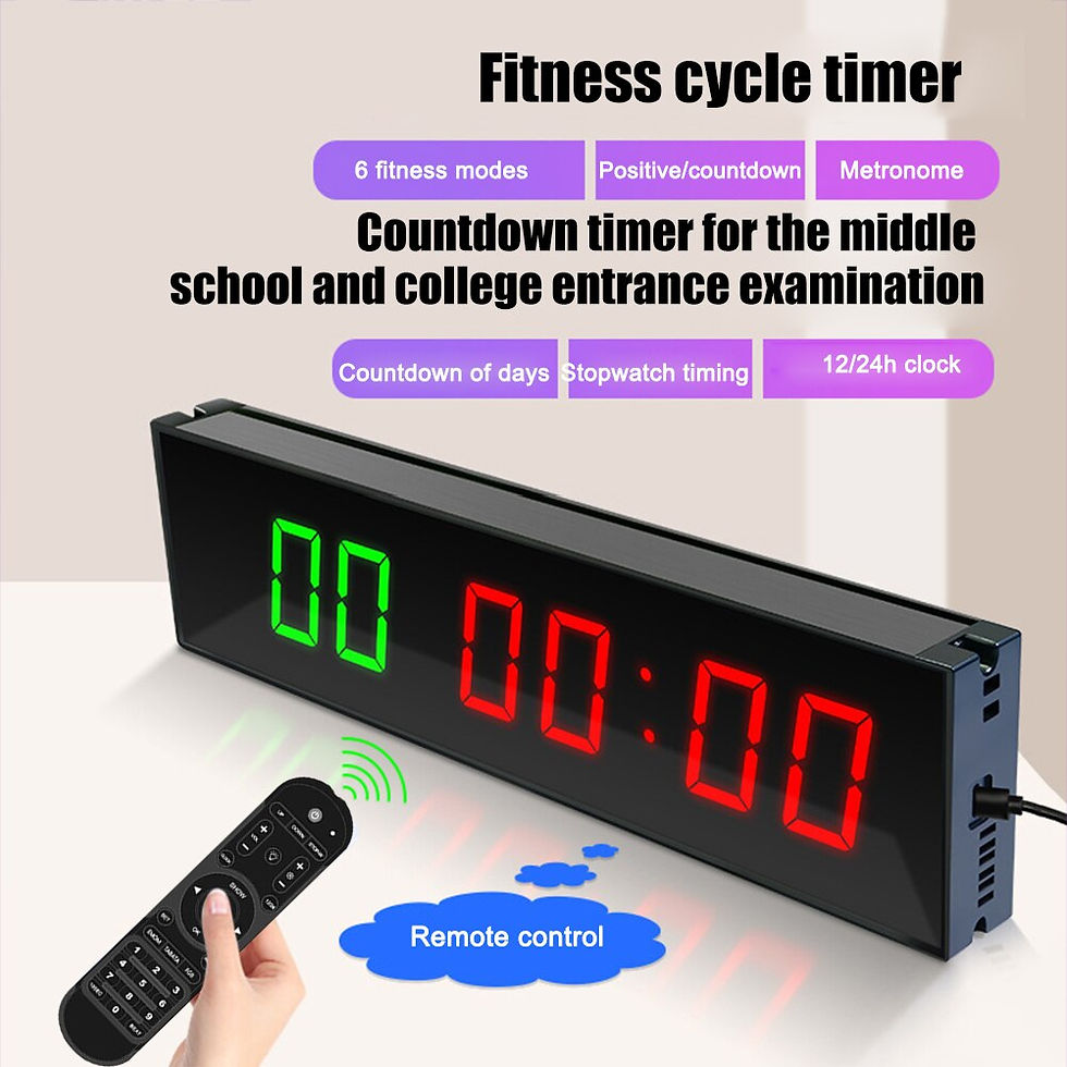 Miniaturbild: LED Fitness Timer Type-C Plug-in Digital Countdown Clock Wall Mounted Aluminum