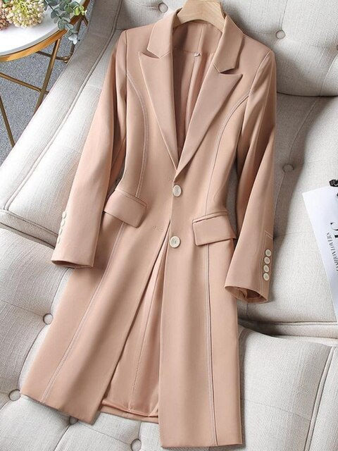 Миниатюра: New Spring Autumn Mid-length Suit Jacket Women's Fashion Temperament