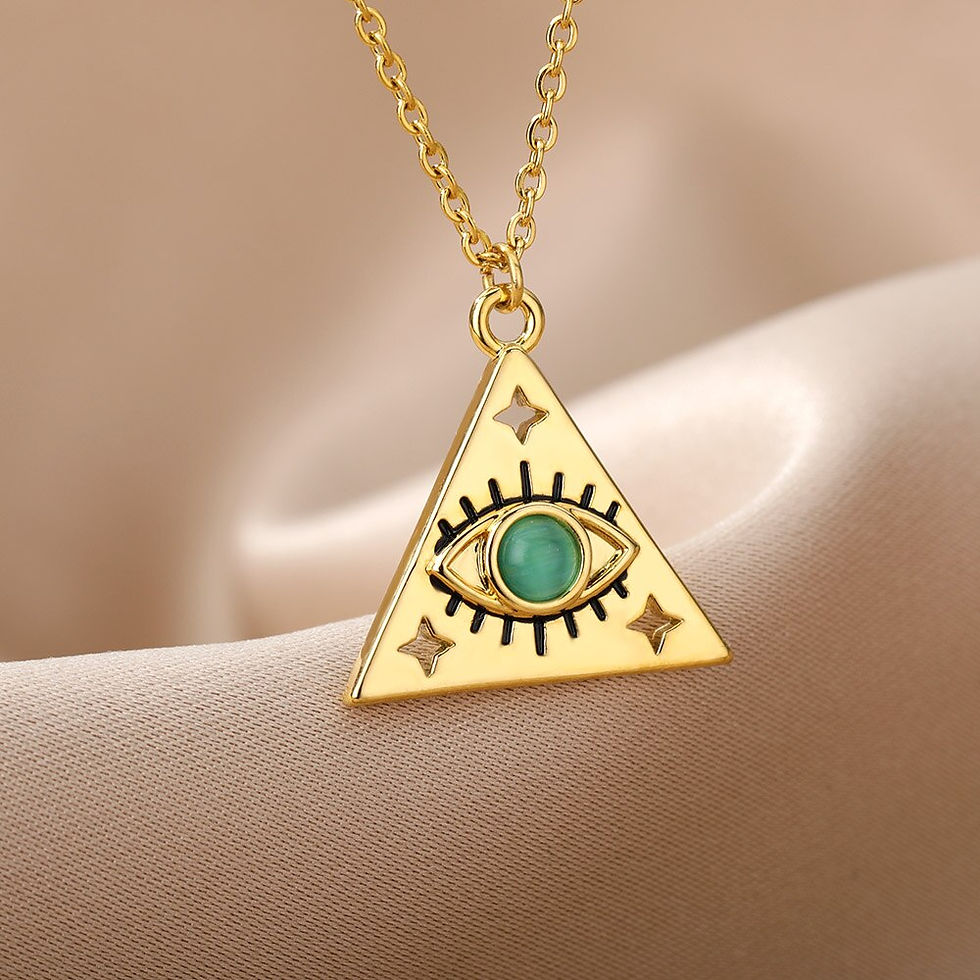 Thumbnail: Bohemian Vintage Turkish Evil Eye Pendant Necklace Fashion Clavicle Chain