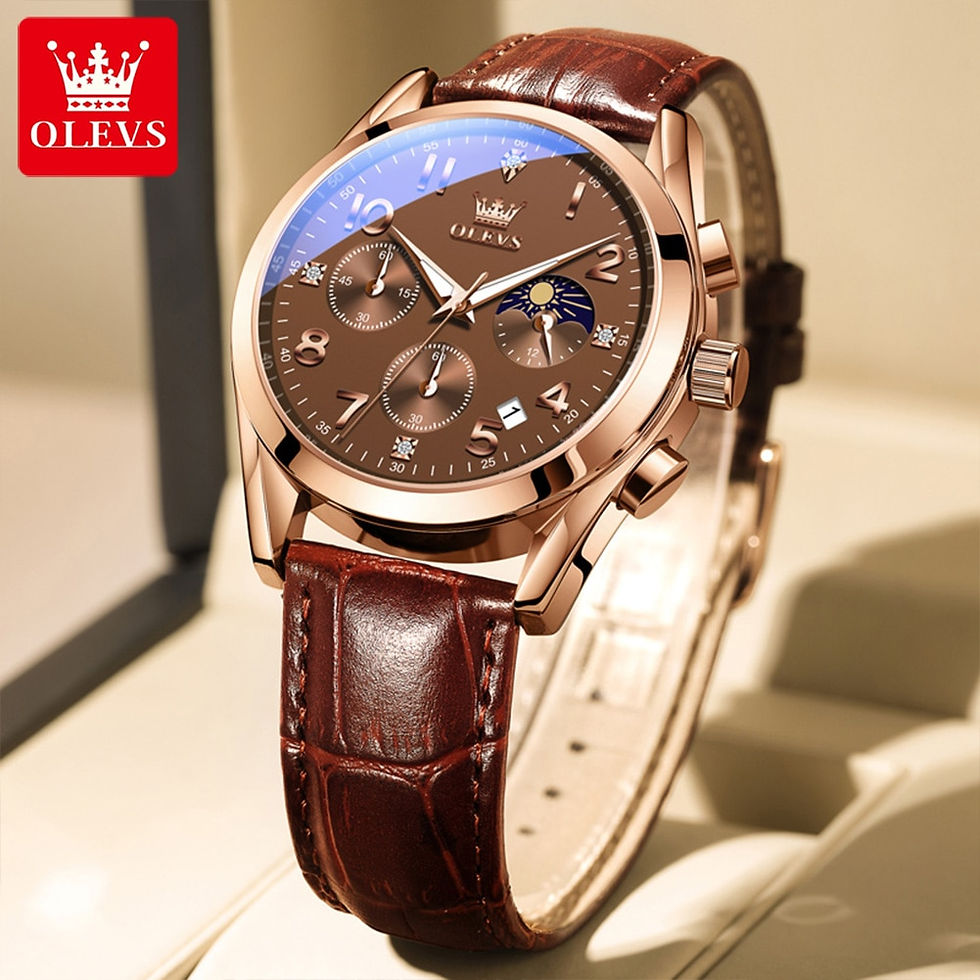 Thumbnail: OLEVS Men's Watches Fashion Casual Original Quartz Watch for Man Waterproof
