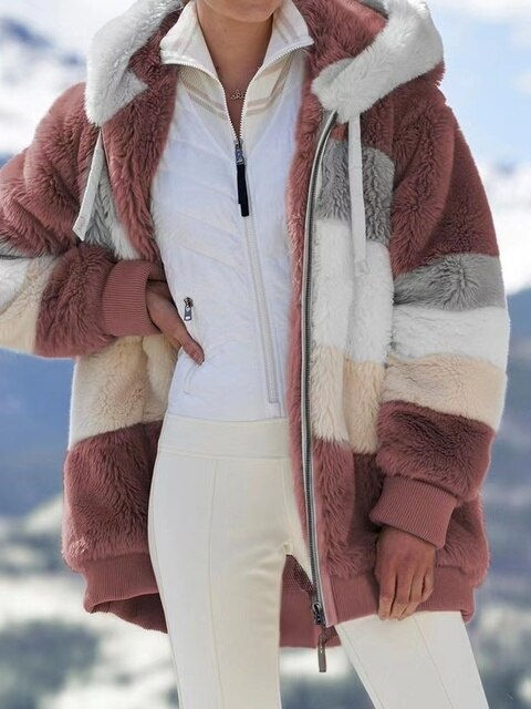 Winter Coat for Women Oversize Long Teddy Bear Coat Warm Thickening Fleece