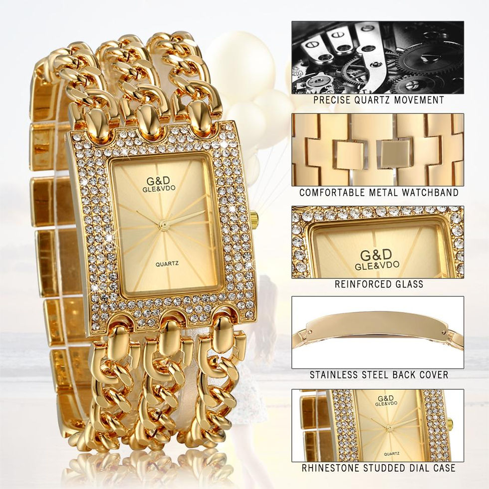 Miniatura: LANCARDO New Top Brand Luxury Women's Watches Alloy Clock Lady's Gold
