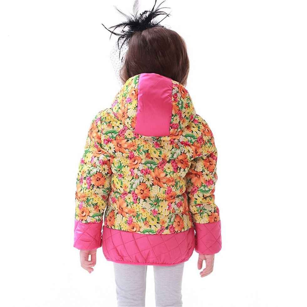 Thumbnail: Hiheart Children 3-7 Years Kids Girls Down Jacket 80% White Duck Down Kids Girl