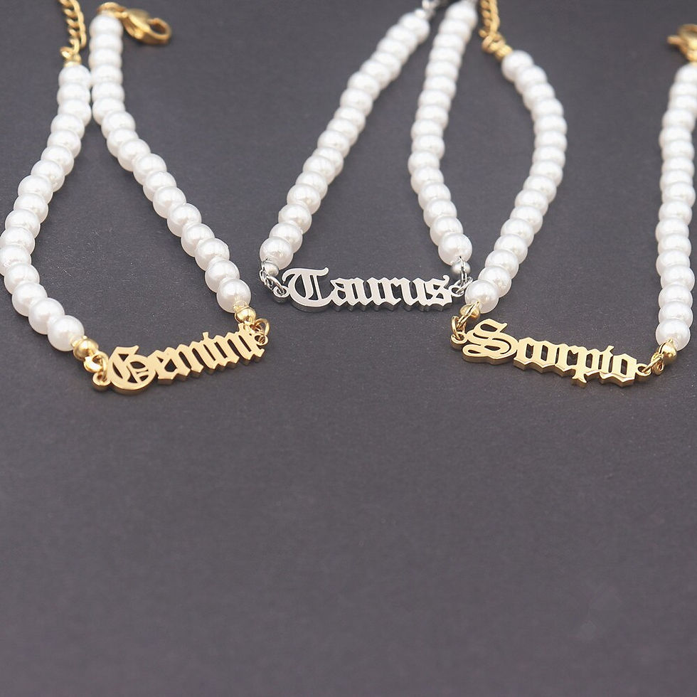 Thumbnail: Zodiac Pearl Bracelet Aquarius Aries Cancer Capricorn Gemini Leo Libra Pisces