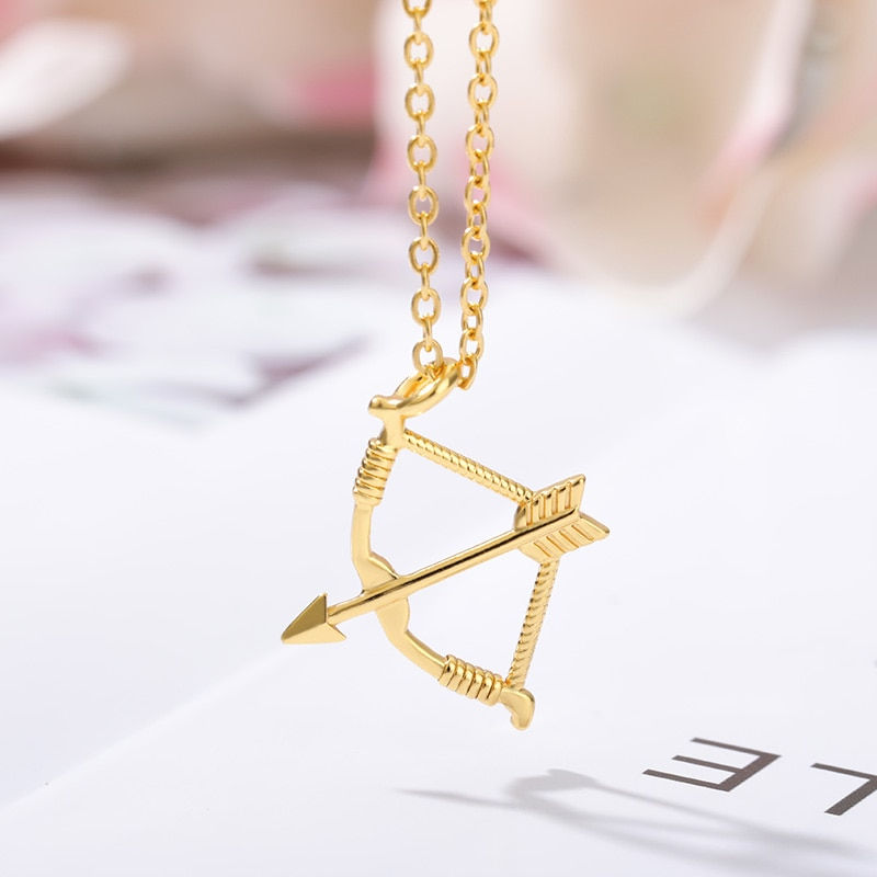 Miniatura: 2020 Trend Bow and Arrow Necklace for Women Men Collar Stainless Steel Gold