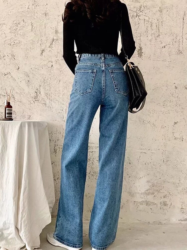 Thumbnail: GOPLUS Jeans Woman Y2k Wide Leg Pants High Waist Mom Jeans Korean Fashion
