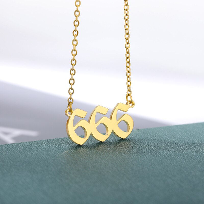 Miniatura: Angel Number Necklaces 111 222 333 444 555 777 888 999 666 Devil Necklace