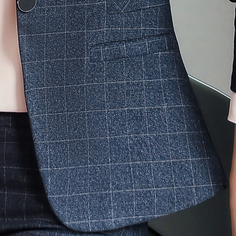 Thumbnail: Naviu New Fashion Paid Pants Suit Women Business Interview Long Sleeve Blazer
