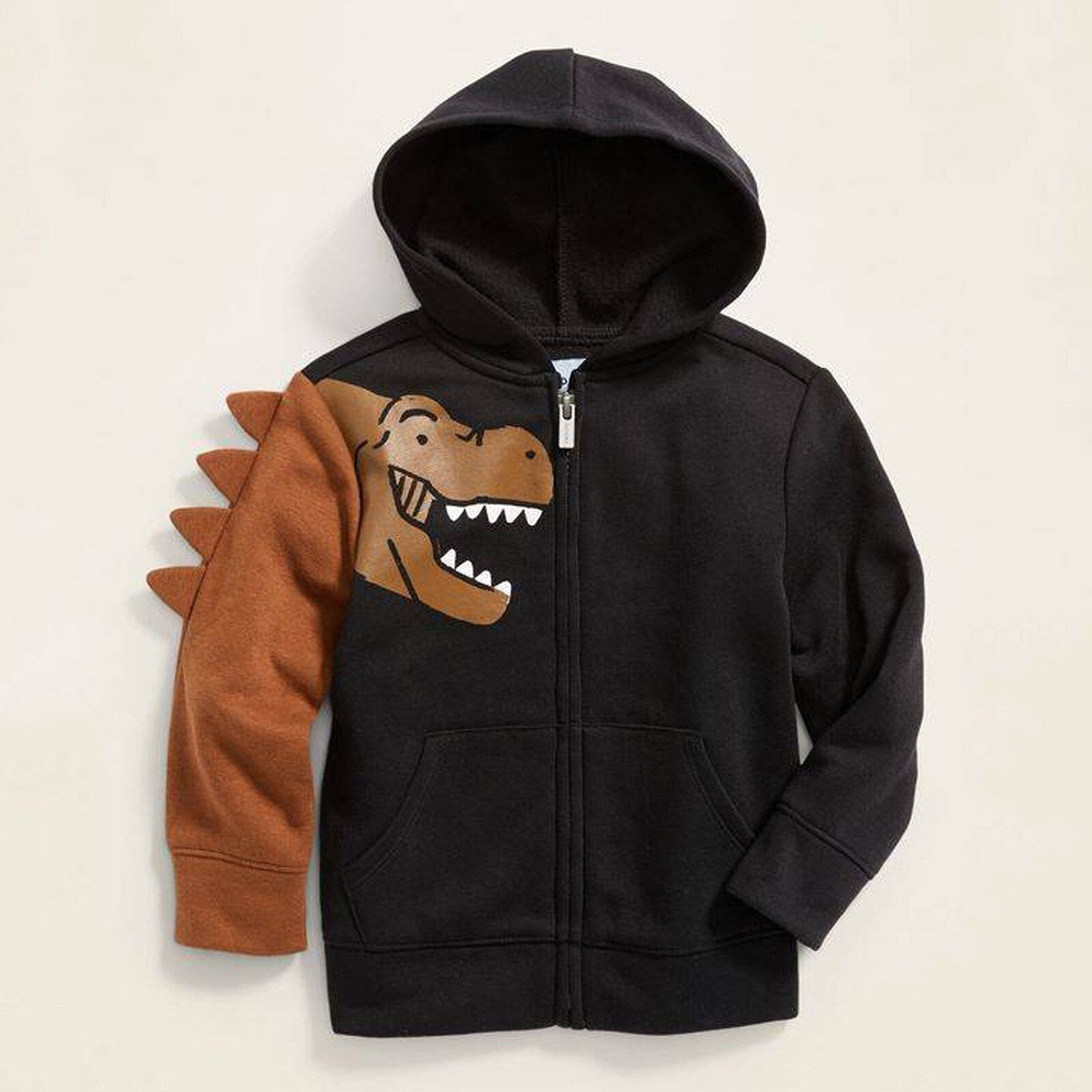 Toddler Kids Hooded Coat Baby Boys Clothes Dinosaur Zip Up Hoodies Autumn