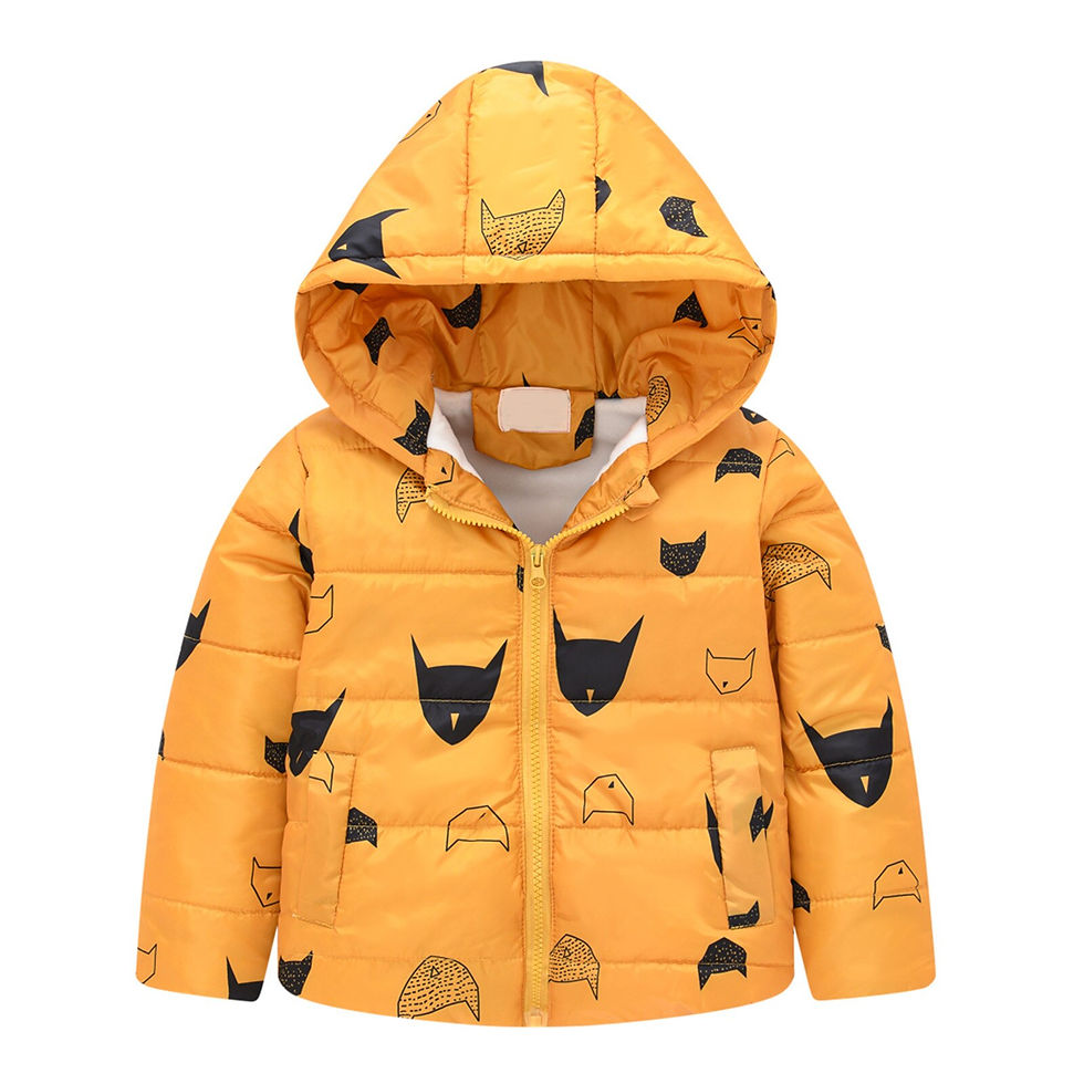 Thumbnail: Jackets Kids Toddler Boys Girls Winter Fashion Cartoon Hooded Jacket Fleece