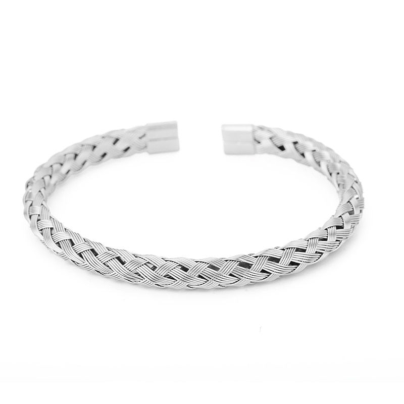 Thumbnail: Stainless Steel Braided Bracelet Men's Bracelets for Men and Women Jewelry Gift