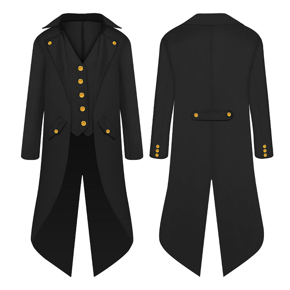 Thumbnail: Children Boys's Vintage Punk Gothic Retro Dress Coat Fashion Long Windbreaker