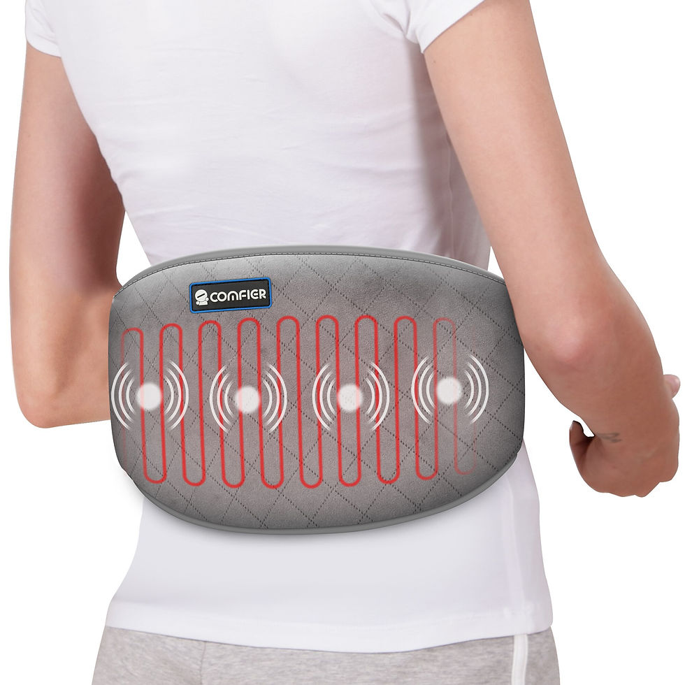 الصورة المصغرة: Comfier Vibration Massage Heating Pad for Back Pain - Fast Heating Belly Wrap