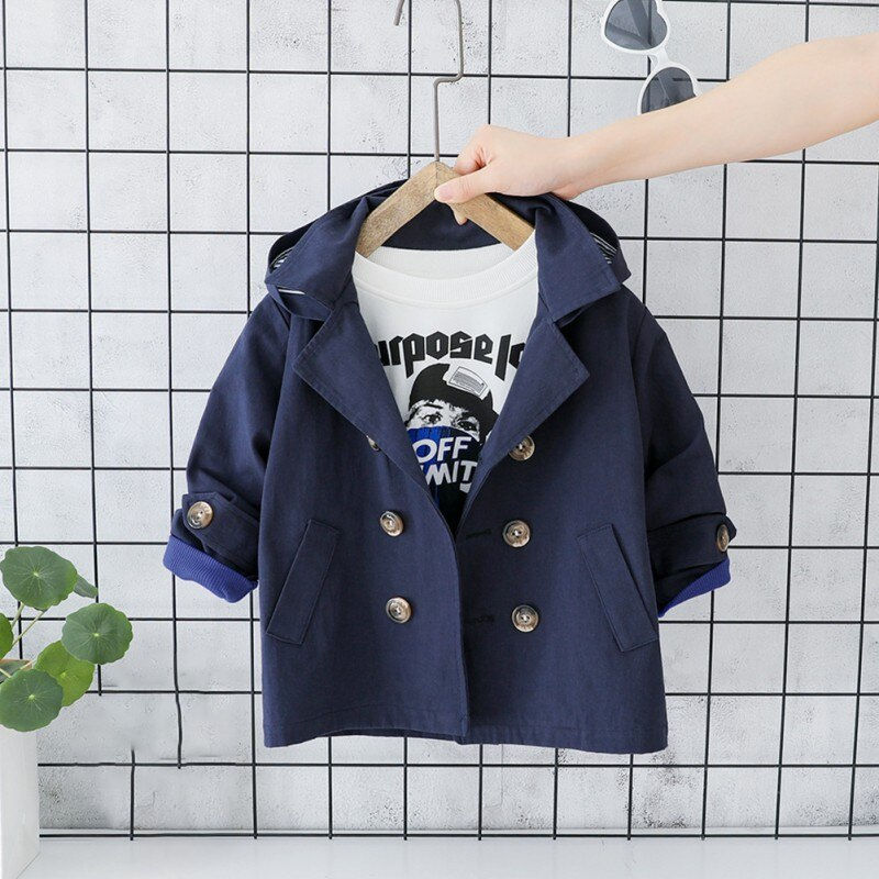 Thumbnail: Toddler Boy Long coat spring autumn winter children jacket print baby boy