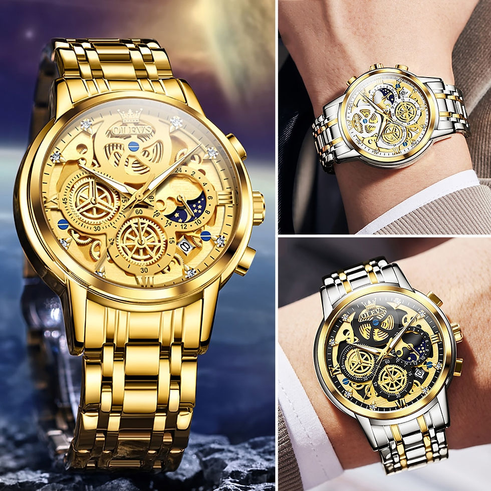Thumbnail: OLEVS Men's Watches Top Brand Luxury Original Waterproof Quartz Watch for