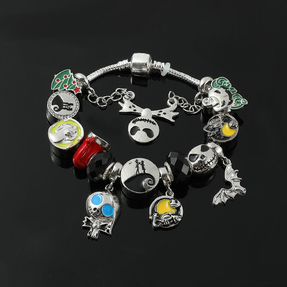Thumbnail: Disney The Nightmare Before Christmas Charms Bracelets Cute Jack Skellington